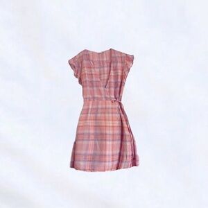 olivaceous ⋆ plaid wrap dress